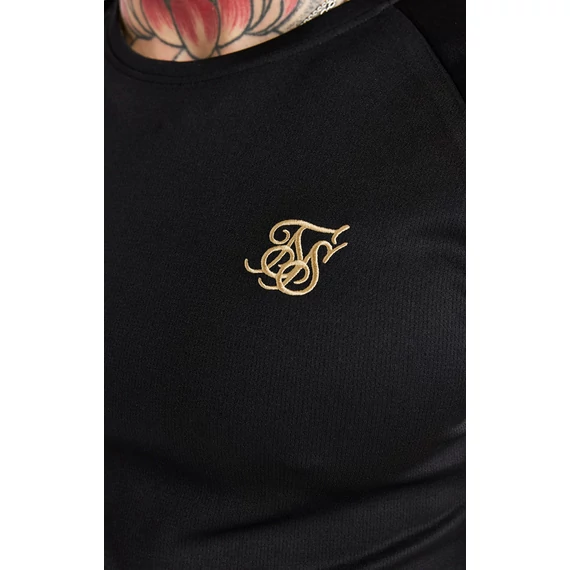 Siksilk Black And Gold Elastic Cuff T-Shirt